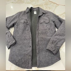 Patagonia RARE Men’s Sherpa Lined Cormac Gray Shirt Jacket